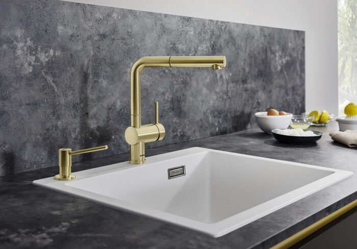 Blanco Linus-S HP Satin Gold Batarya - 526684 - Mutfak Eviye Bataryaları - 1