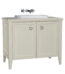 VitrA Valarte Lavabo Dolabı, 100 cm, İki Kapaklı, Tezgahüstü Lavabolu, Armatür Deliksiz, Mat Fildişi - 62173 - Banyo Alt Modülleri