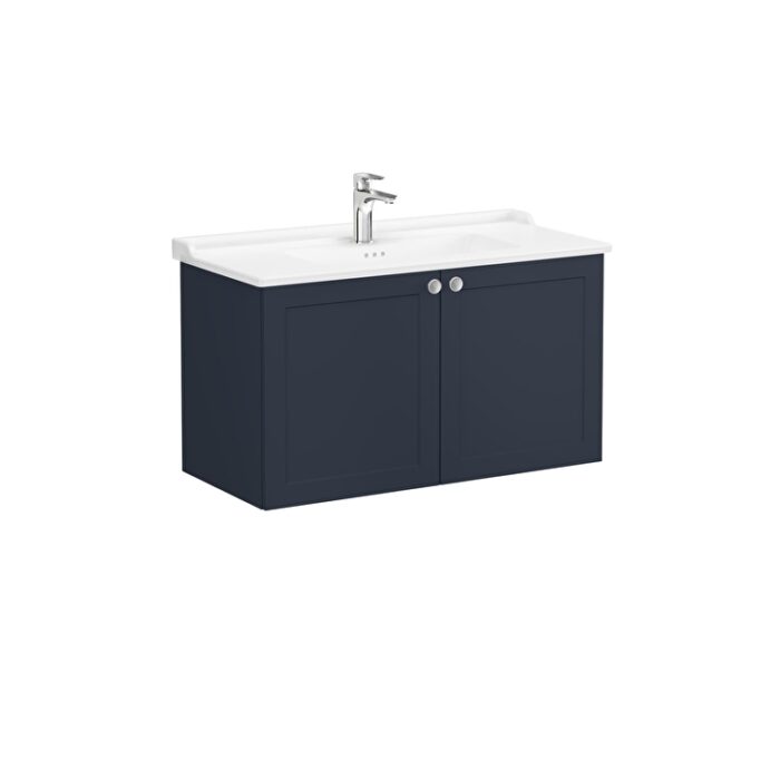 VitrA Root Classic Lavabo Dolabı, 100 cm, İki Kapaklı, Klasik Lavabo, Mat Lacivert - 68748 - Banyo Alt Modülleri - 2