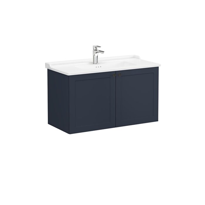 VitrA Root Classic Lavabo Dolabı, 100 cm, İki Kapaklı, Klasik Lavabo, Mat Lacivert - 68748 - Banyo Alt Modülleri - 1