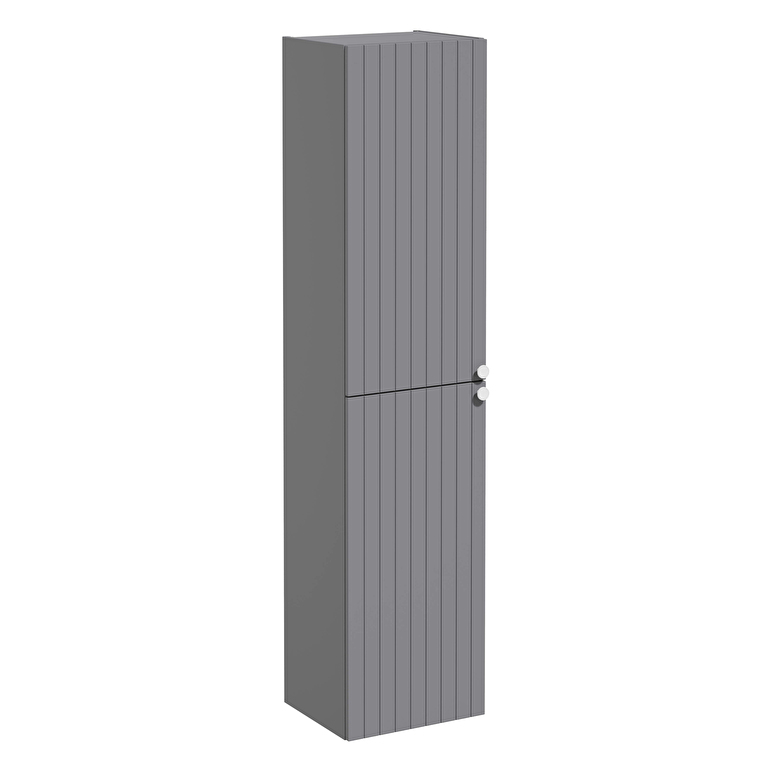 VitrA Root Groove Boy Dolabı, 40 cm, İki Kapaklı, Mat Gri - 69088 - Boy Dolaplar