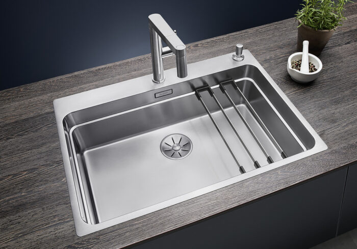 Blanco Etagon 700-IF/A Paslanmaz Kumandalı Aksesuarlı Eviye - 524274 - Granit Mutfak Eviyeleri - 1