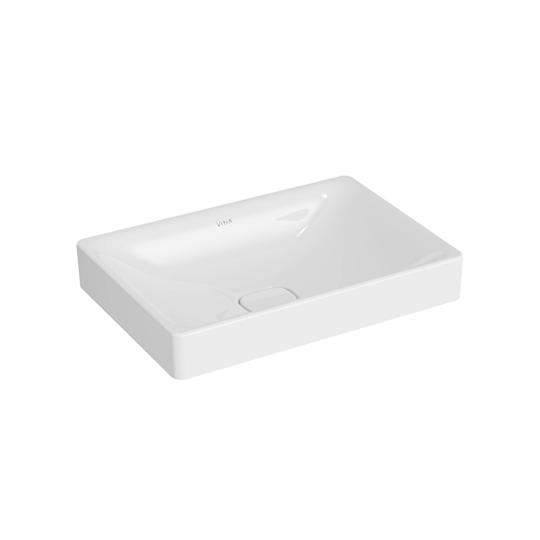 Vitra Metropole Çanak Lavabo Dikdörtgen, 60x40 cm Armatür Deliksiz, Su Taşma Deliksiz, Beyaz - 7535B003-1398 - Çanak Lavabo