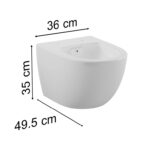 Vitra Sento Asma Klozet Rim-ex, Gizli Montajlı, Kompakt, 50 cm Taharet Borulu, Taharet Borusu Girişi Sıva Altı Uygulamalı, Beyaz - 7747B003-0559 - Asma Klozet - 2