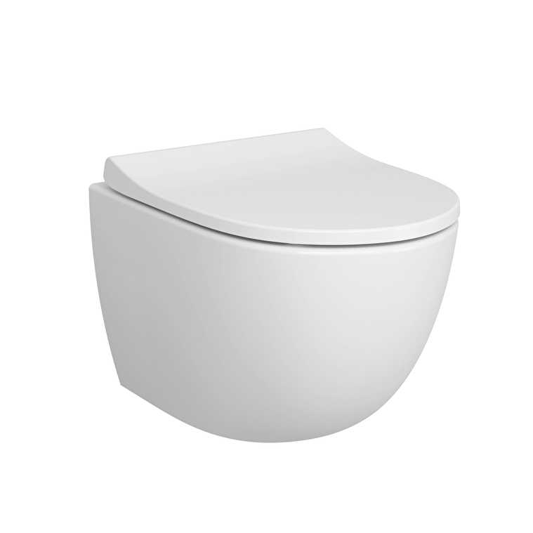 Vitra Sento Asma Klozet Rim-ex, Gizli Montajlı, Kompakt, 50 cm Taharet Borulu, Taharet Borusu Girişi Sıva Altı Uygulamalı, Beyaz - 7747B003-0559 - Asma Klozet