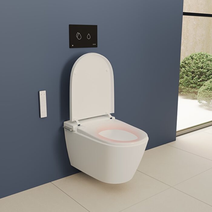 Vitra V-Care 3 Prime Akıllı Asma Klozet Vortex, 60 cm, Temassız, Beyaz - 7777B403-6399 - Akıllı Klozet, Asma Klozet - 41