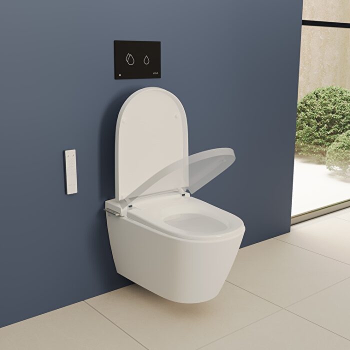 Vitra V-Care 3 Prime Akıllı Asma Klozet Vortex, 60 cm, Temassız, Beyaz - 7777B403-6399 - Akıllı Klozet, Asma Klozet - 43