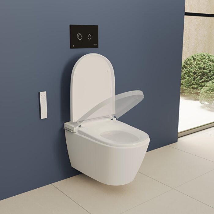 Vitra V-Care 3 Prime Akıllı Asma Klozet Vortex, 60 cm, Temassız, Beyaz - 7777B403-6399 - Akıllı Klozet, Asma Klozet - 54