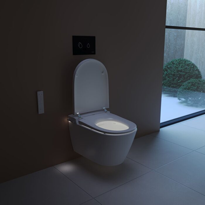 Vitra V-Care 3 Prime Akıllı Asma Klozet Vortex, 60 cm, Temassız, Beyaz - 7777B403-6399 - Akıllı Klozet, Asma Klozet - 17
