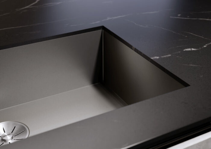 Blanco Zerox 700-U Paslanmaz Çelik Durinox Dark Steel Eviye - 526244 - Paslanmaz Çelik Mutfak Eviyeleri - 4