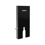 Vitra Vitrus Duvar Önü Cam Rezervuar Duvara Tam Dayalı Yerden Klozetler İçin, 114 cm, Stop Valfli Siyah, 3/6 Litre, Siyah - 870-1771-01 - Rezervuarlar