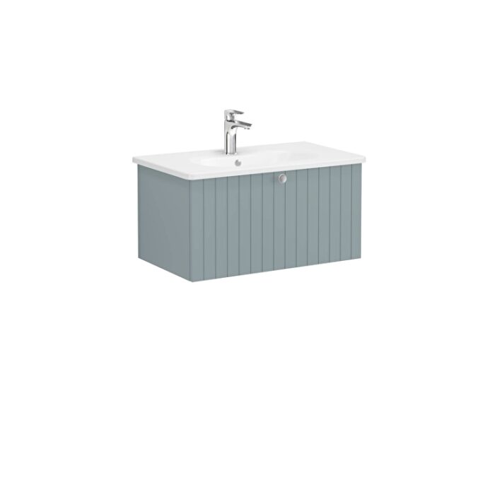 95f983a91543b4b02c1c93ec37c96a4a422cce10-3.jpg VitrA Root Groove Lavabo Dolabı, 80 cm, Bir Çekmeceli, Yuvarlak Lavabo, Mat Fiyord Yeşili - 69376 - Banyo Alt Modülleri - 2