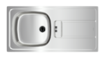Teka GRAVITY 45 E-XM 1B 1D Çelik Eviye - 115120044 - Paslanmaz Çelik Mutfak Eviyeleri