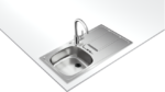 Teka GRAVITY 45 E-XM 1B 1D Çelik Eviye - 115120044 - Paslanmaz Çelik Mutfak Eviyeleri - 1