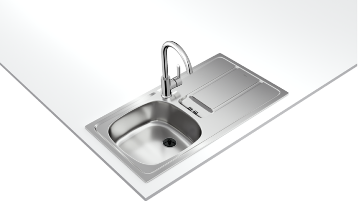 Teka GRAVITY 45 E-XM 1B 1D Çelik Eviye - 115120044 - Paslanmaz Çelik Mutfak Eviyeleri - 1