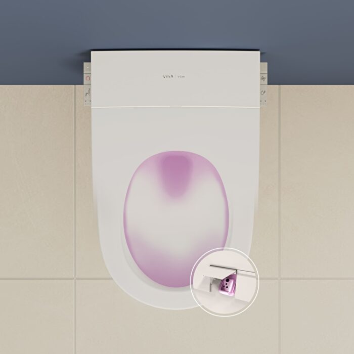 Vitra V-Care 3 Prime Akıllı Asma Klozet Vortex, 60 cm, Temassız, Beyaz - 7777B403-6399 - Akıllı Klozet, Asma Klozet - 64