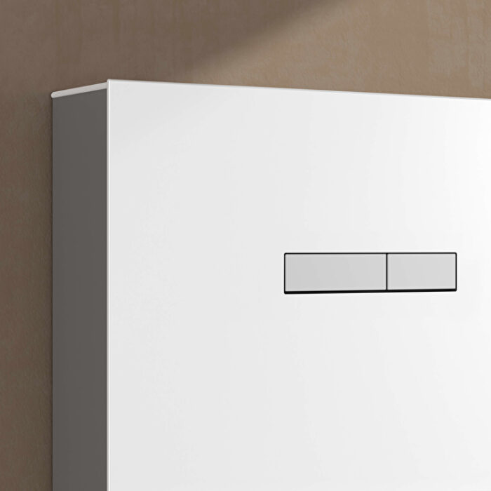 Vitra Vitrus Duvar Önü Cam Rezervuar, Asma Klozetler İçin, 114 cm, Beyaz, 3/6 Litre, Beyaz - 870-5760-01 - Duvar Önü Rezervuar - 3