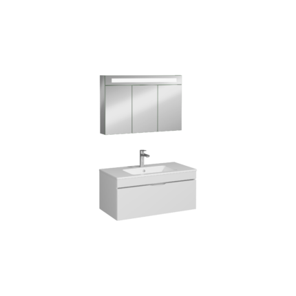 Isvea Roya Lavabo Ünitesi, Tek Çekmeceli, 90 cm, Beyaz - 21RYS929090I - Banyo Dolapları