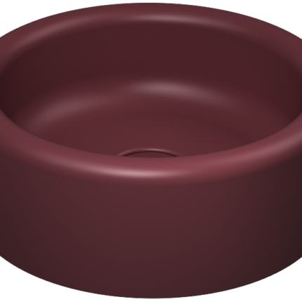 Isvea Curvo Tezgah Üstü Lavabo Ø42 cm, Rustik Bordo - 10CR66042-2R - Çanak Lavabo, Tezgah Üstü Lavabo