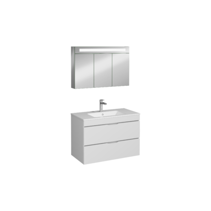 Isvea Roya Lavabo Ünitesi, Çift Çekmeceli, 90 cm, Beyaz - 21RYS919090I - Banyo Dolapları