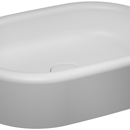 Isvea Curvo Tezgah Üstü Lavabo 60 cm, Mat Beyaz - 10CR66060-2L - Çanak Lavabo, Tezgah Üstü Lavabo