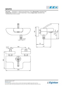 ECA Novita Banyo Bataryası, Krom - 102102447 - Banyo Bataryaları - 1