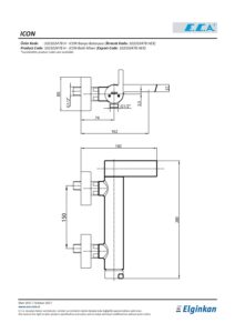 ECA Icon Banyo Bataryası, Krom - 102102478 - Banyo Bataryaları - 1