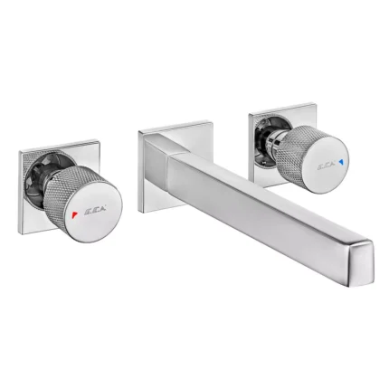 ECA Life Ankastre Lavabo Bataryası 3 Delikli Duvardan, Krom - 102106777 - Ankastre Lavabo Bataryası, Üç Delikli Lavabo Bataryası
