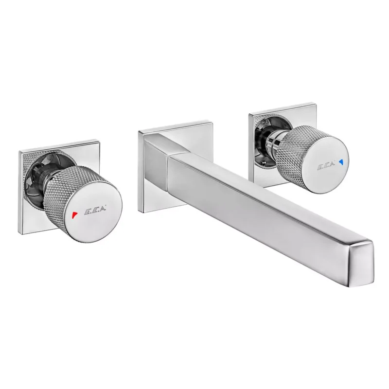 ECA Life Ankastre Lavabo Bataryası 3 Delikli Duvardan, Krom - 102106777 - Ankastre Lavabo Bataryası, Üç Delikli Lavabo Bataryası
