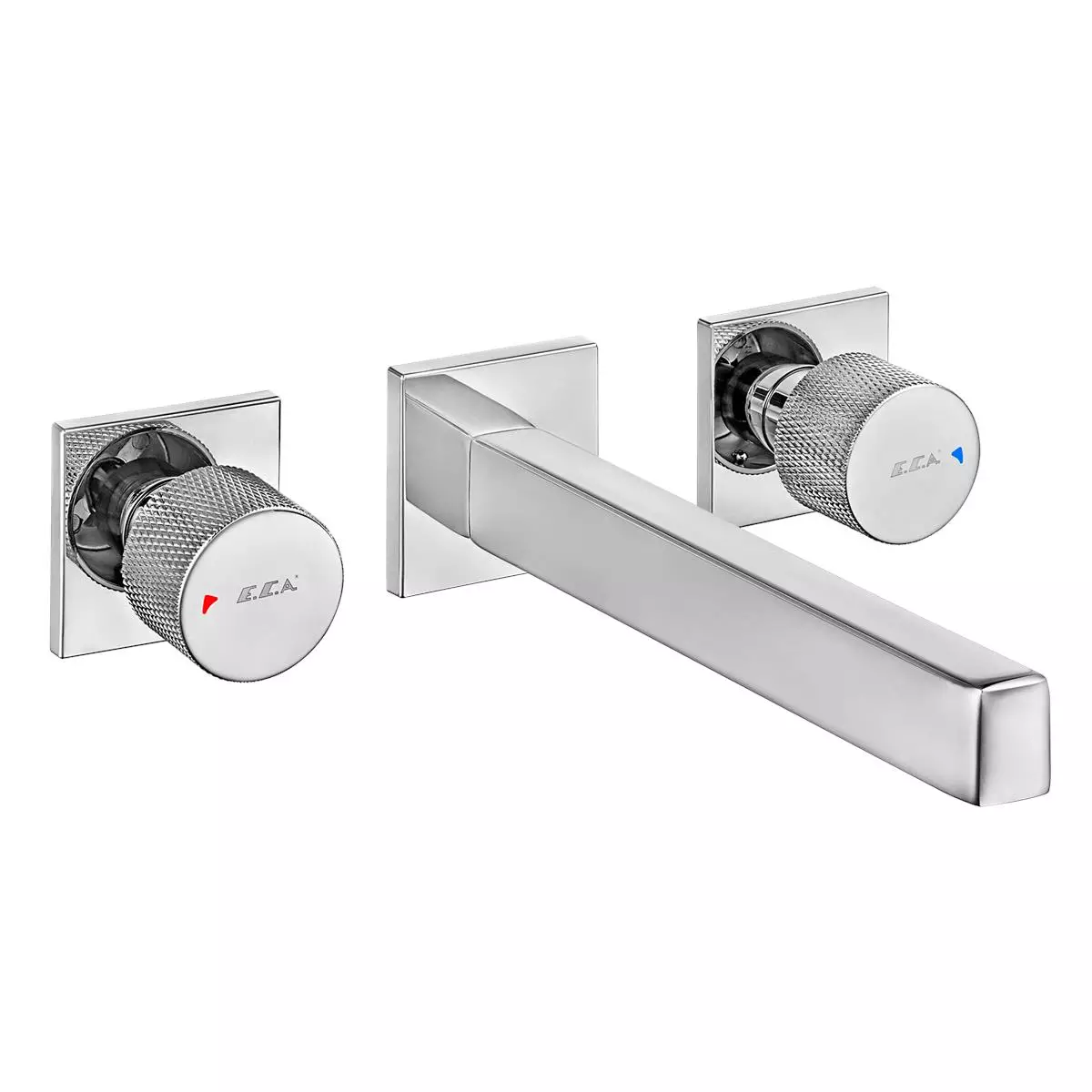 102106777 ECA Life Ankastre Lavabo Bataryası 3 Delikli Duvardan, Krom - 102106777 - Ankastre Lavabo Bataryası, Üç Delikli Lavabo Bataryası