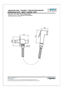 ECA El Duşlu Taharet Grubu - Pvc Spiralli, Krom - 102111153 - Taharetmatik - 1