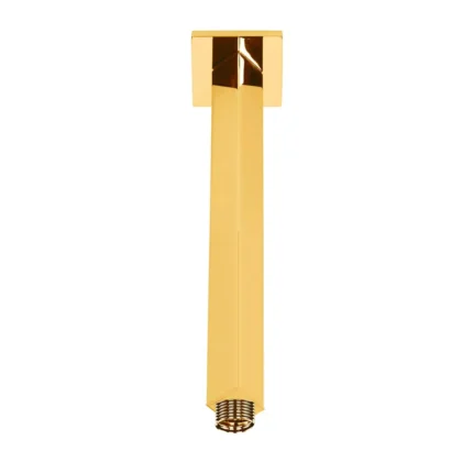 ECA Tavandan Duş Başlığı Borusu 168 mm Kare, Altın - 102126700A1 - Duş Başlığı