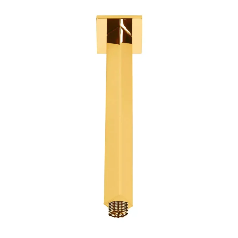 ECA Tavandan Duş Başlığı Borusu 168 mm Kare, Altın - 102126700A1 - Duş Başlığı