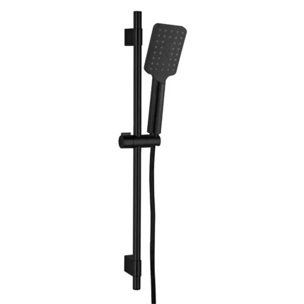 ECA Tiera Plus Hareketli Üst Takım 3F - Pvc Spiralli, Mat Siyah - 102146092C1 - Sürgülü Duş Setleri