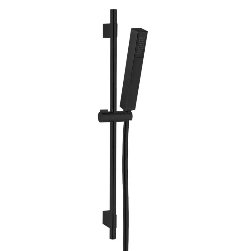 ECA Life Hareketli Üst Takım 1F - Pvc Spiralli, Mat Siyah - 102146777C1 - Sürgülü Duş Setleri