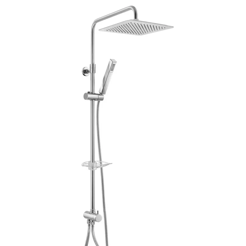 ECA Life Teleskobik Kolonlu Duş Sistemi 250X250, Krom - 102158078 - Duş Setleri, Yağmur Duş Sistemleri