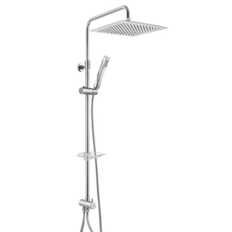 ECA Life Teleskobik Kolonlu Duş Sistemi 300X300, Krom - 102158079 - Duş Setleri, Yağmur Duş Sistemleri