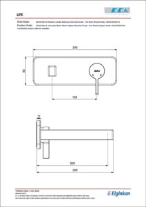 ECA Life Ankastre Lavabo Bataryası Sıva Üstü Grubu - Tek Rozet, Krom - 102167622-K - Ankastre Lavabo Bataryası - 1