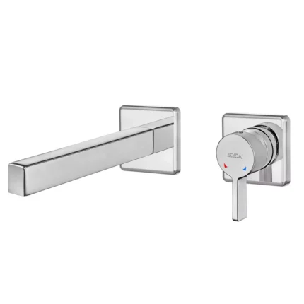 ECA Life Ankastre Lavabo Bataryası Sıva Üstü Grubu - Çift Rozet, Krom - 102167622-KK - Ankastre Lavabo Bataryası