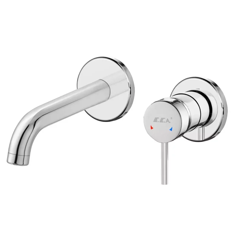 ECA Dalia Minimal Ankastre Lavabo Bataryası Sıva Üstü Grubu - Çift Rozet, Krom - 102167625-YY - Ankastre Lavabo Bataryası
