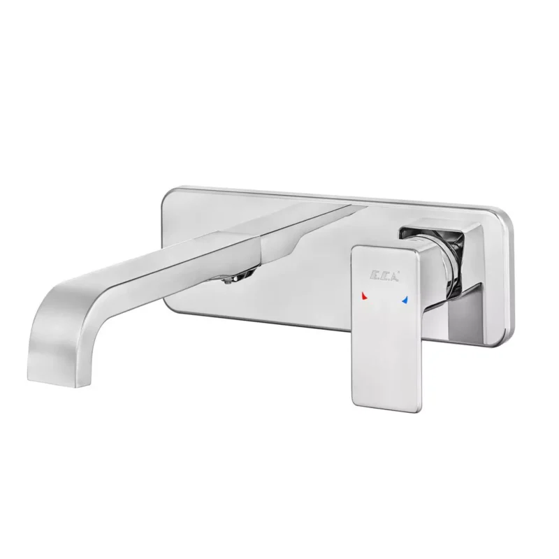 ECA Royal Ankastre Lavabo Bataryası Sıva Üstü Grubu - Tek Rozet, Krom - 102167629-K - Ankastre Lavabo Bataryası