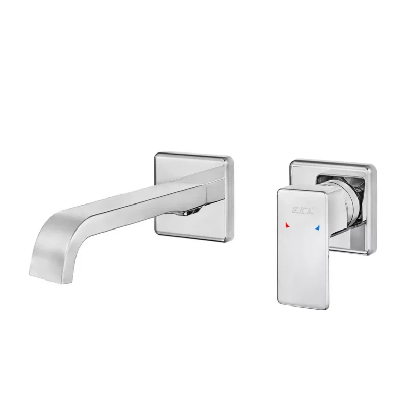 ECA Royal Ankastre Lavabo Bataryası Sıva Üstü Grubu - Çift Rozet, Krom - 102167629-KK - Ankastre Lavabo Bataryası