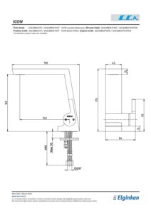 ECA Icon Lavabo Bataryası, Krom - 102188037 - Lavabo Bataryaları - 1