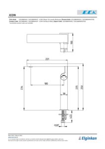 ECA Icon Yüksek Tip Lavabo Bataryası, Krom - 102188044 - Yüksek Lavabo Bataryası, Çanak Lavabo Bataryası, Lavabo Bataryası - 1