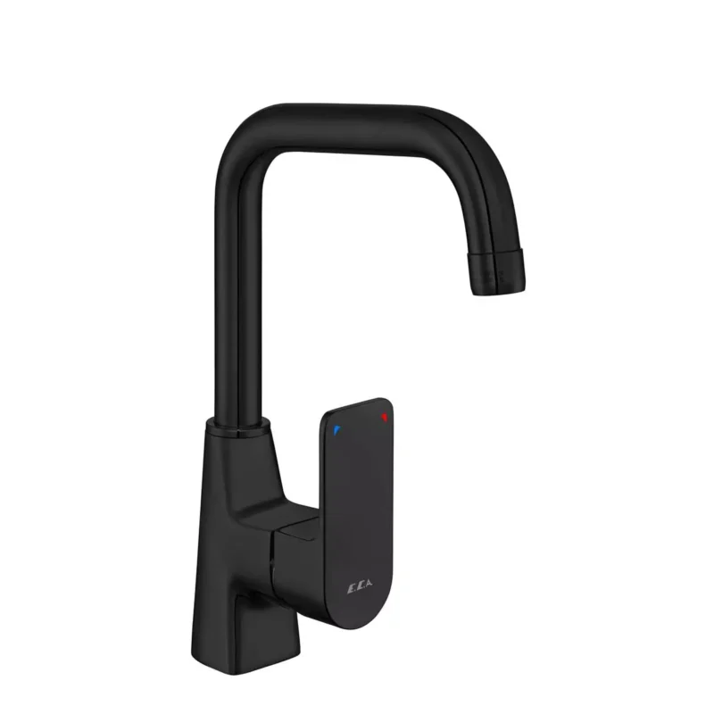 ECA Dream Kuğu Borulu Lavabo Bataryası, Mat Siyah - 102188150C1 - Lavabo Bataryaları