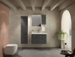 Isvea Platon Lavabo Ünitesi, 80 cm, Beyaz - Koyu Gri - 27PTS012080I - Banyo Dolapları - 1