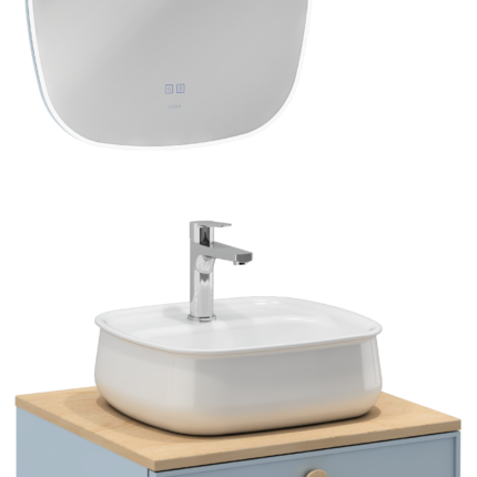Isvea Mondo Lavabo Ünitesi, 60 cm, 1 Çekmeceli, Çakıl Gri - 21MDS813061I - Banyo Dolapları