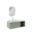Isvea Coredo Lavabo Ünitesi, İç Çekmeceli, 120 cm, Sol, Çimento Gri - Beyaz Lavabolu - 21CRS494121I - Banyo Dolapları