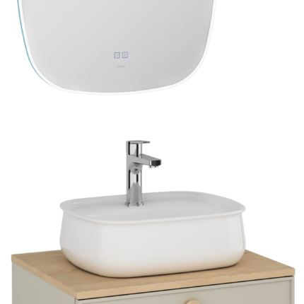 Isvea Mondo Lavabo Ünitesi, 60 cm, 1 Çekmeceli, Turkuaz - 21MDS713060I - Banyo Dolapları
