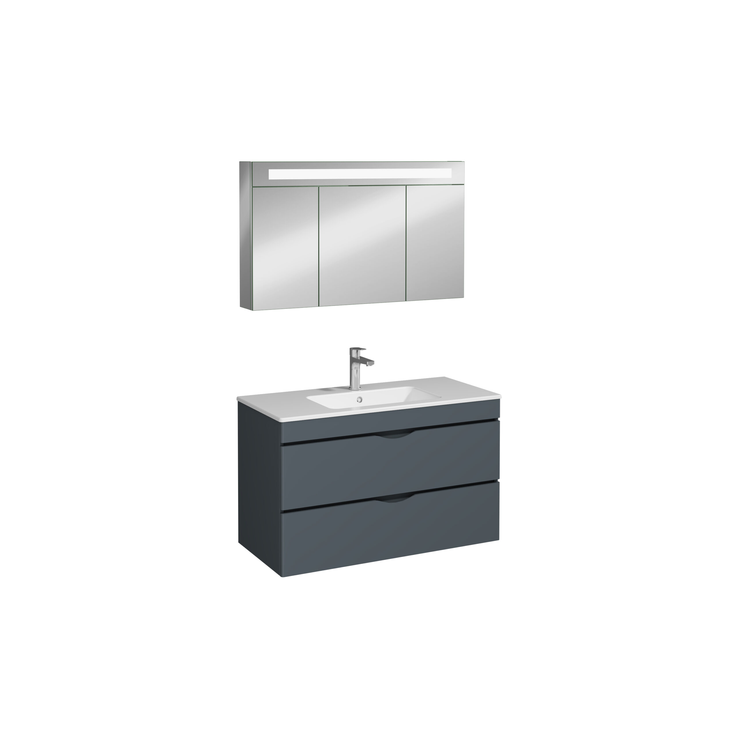 Isvea Roya Lavabo Ünitesi, Çift Çekmeceli, 120 cm, Antrasit